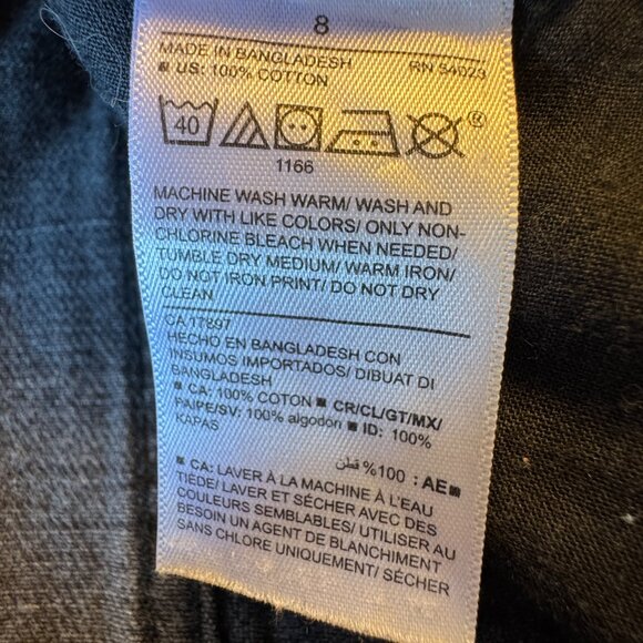 Old Navy Jeans Size 8 Black Button Fly High Rise Slouchy Straight  Distressed - Picture 12 of 12